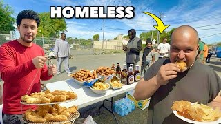 Deep Frying JUMBO Chicken Tenders for the Homeless!
