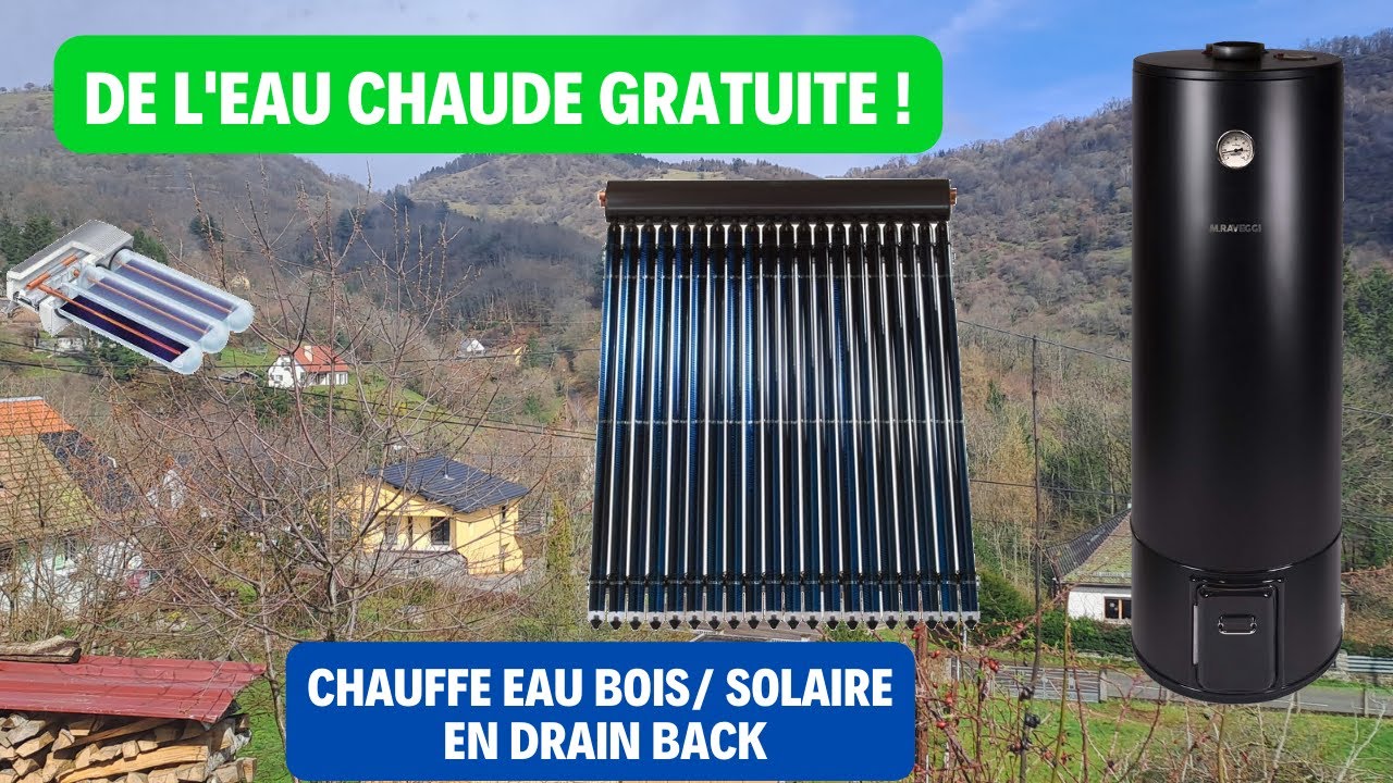 De l'eau chaude sanitaire gratuite ( ou presque ...) Chauffe eau bois / solaire