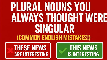 Plural Nouns You Always Thought Were Singular (Common English Mistakes!)#learnenglish #LearnGrammar