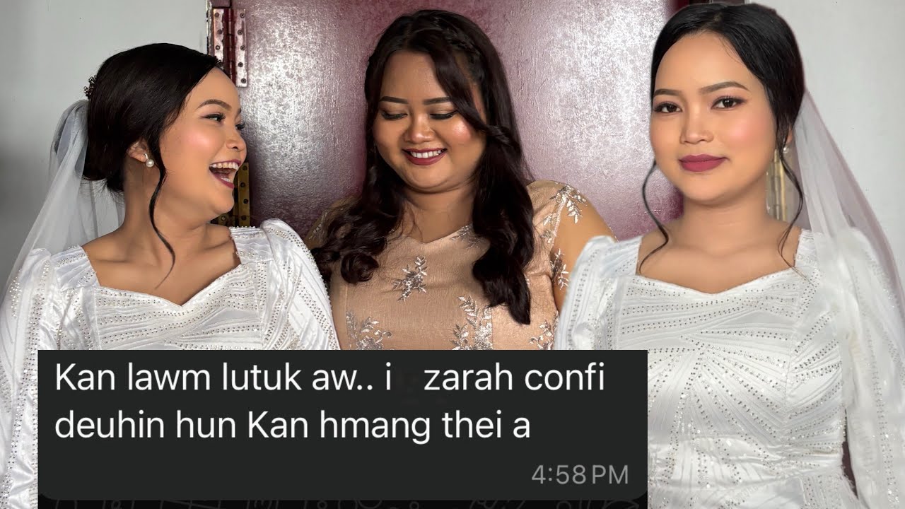 MyLifeVlog 4 : Dina weds Mercy 🤍 || Lawngtlai Mizoram || WeddingDay🫶🏻||Bridal Makeup Artist 🧑‍🎨 