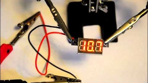 A 2-Wire 3.3v - 17v Mini Digital Voltage Meter Module