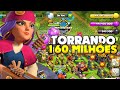 TORRANDO 160 MILHÕES DE RECURSOS EM MEU CV13 NO CLASH OF CLANS