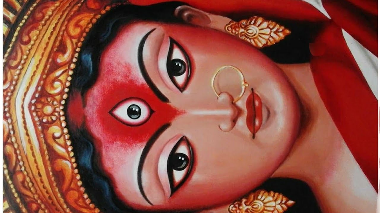Watercolour painting of ma Durga easy || Devi Durga Painting | Pencil sketch  images, Art drawings sketches creative, Durga painting