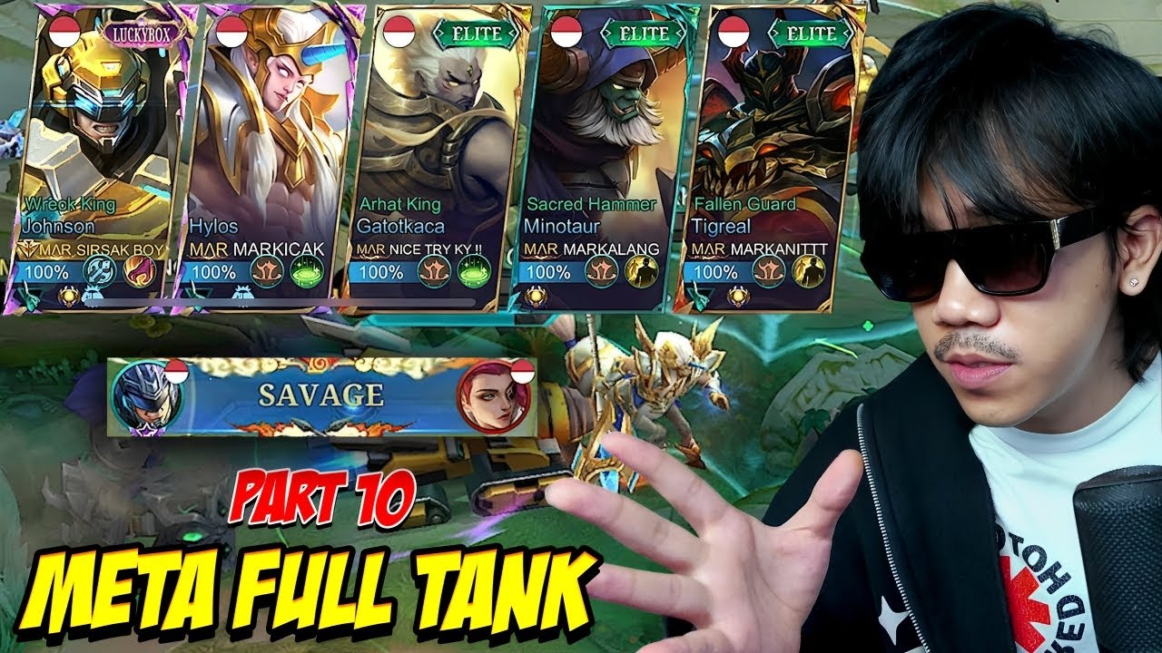 META 5 TANK PART 10 BERSAMA SQUAD MASTAKA RANCUNG - Mobile legends
