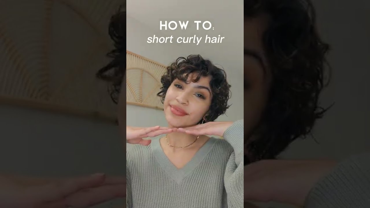 How to style short curly hair :) - YouTube