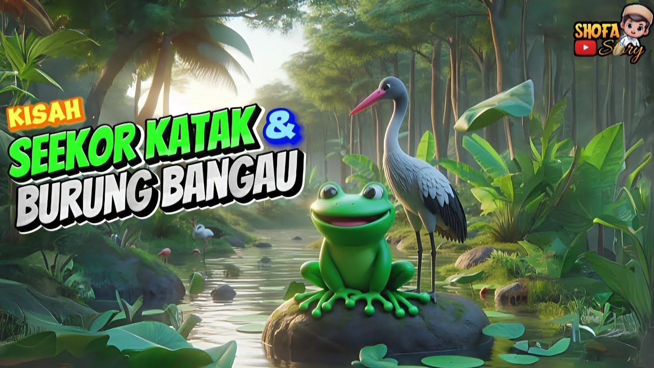 KISAH SEEKOR KATAK & BURUNG BANGAU - cerita bergambar - YouTube