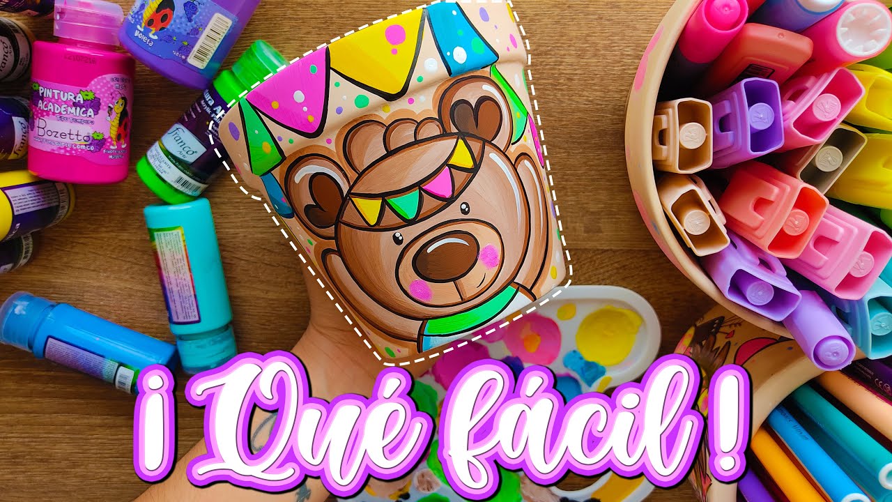 💕CÓMO DECORAR tus MACETAS!  Aprende Paso a Paso🥰