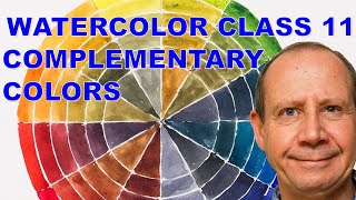Complementary color mixing for watercolors. Creating secondary and tertiary colors with watercolours