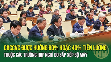 NĐ178, CBCCVC được hưởng 80% hoặc 40% tiền lương tháng thuộc các trường hợp nghỉ do sắp xếp bộ máy.