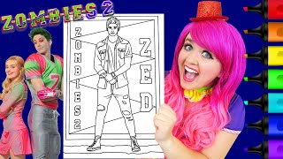 Coloring Zed Zombies 2 Disney Coloring Page Prismacolor Markers | KiMMi THE CLOWN