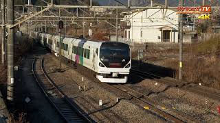 [4K60p]E257系特急あずさ2号、3号　鳥沢を行く