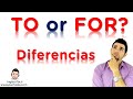Diferencias entre TO y FOR en inglés - Nunca más te confundirás