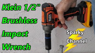 Klein 1/2" Brushless Compact Impact Wrench BAT20-CW Review and Demonstration