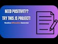 Boost Your Mood with JS, HTML &amp; CSS! ✨ | GSAP Magic!