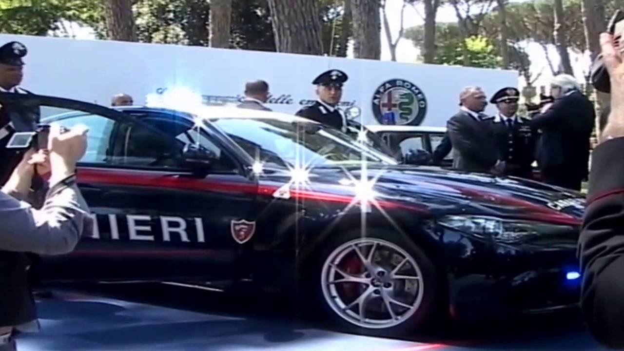 Roma 5 Maggio 16 Consegna Della Nuova Alfa Romeo Giulia Quadrifoglio All Arma Dei Carabinieri Youtube