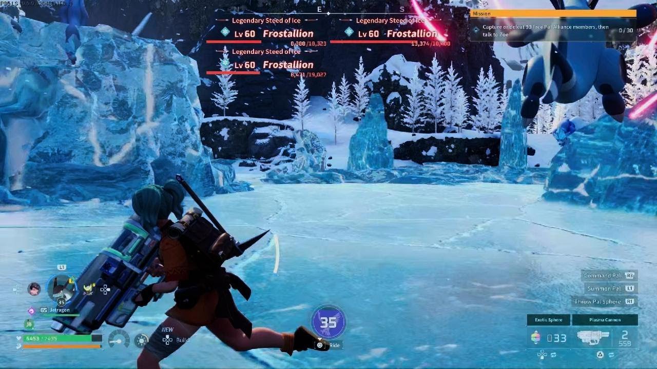 Palworld Triple lvl 60 boss fight.