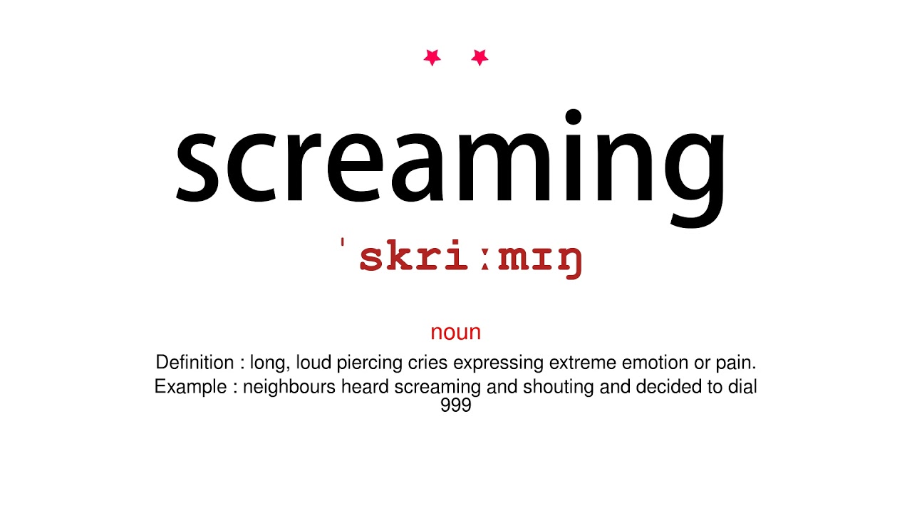 How to pronounce screaming - Vocab Today