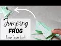 Jumping frog paper folding craft for kids  frog origami  easy paper craft for kids