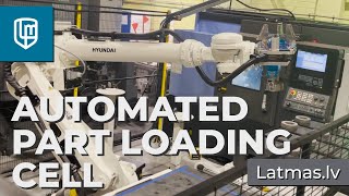Automated Part Loading Cell, CNC Lathe, Hyundai Robot, LATMAS