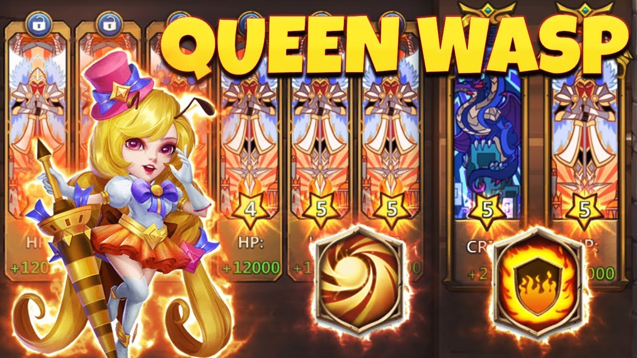 Queen Wasp | 10/10 FlameGuard | 9 Sacred Light | Raids Gameplay| CASTLE CLASH