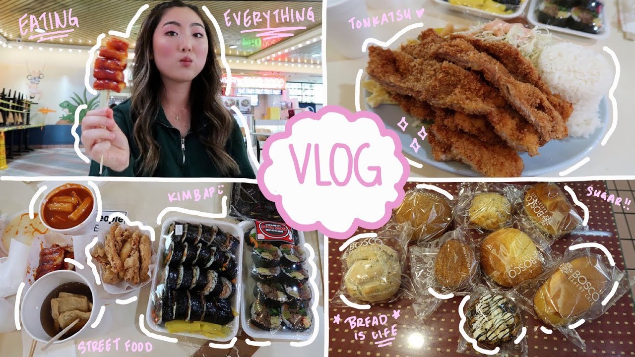 Eating EVERYTHING at KOREATOWN PLAZA 🇰🇷| FATHER'S DAY VLOG (food court