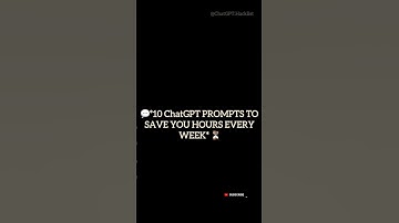 “10 ChatGPT Prompts to Save You Hours Every Week” 💬⏳ #chatgptprompts #motivation #viral #youtube