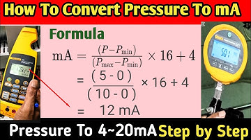 Pressure to mA Conversion | 4-20mA Formula with Example | Instrumentation Tutorial in Urdu/Hindi