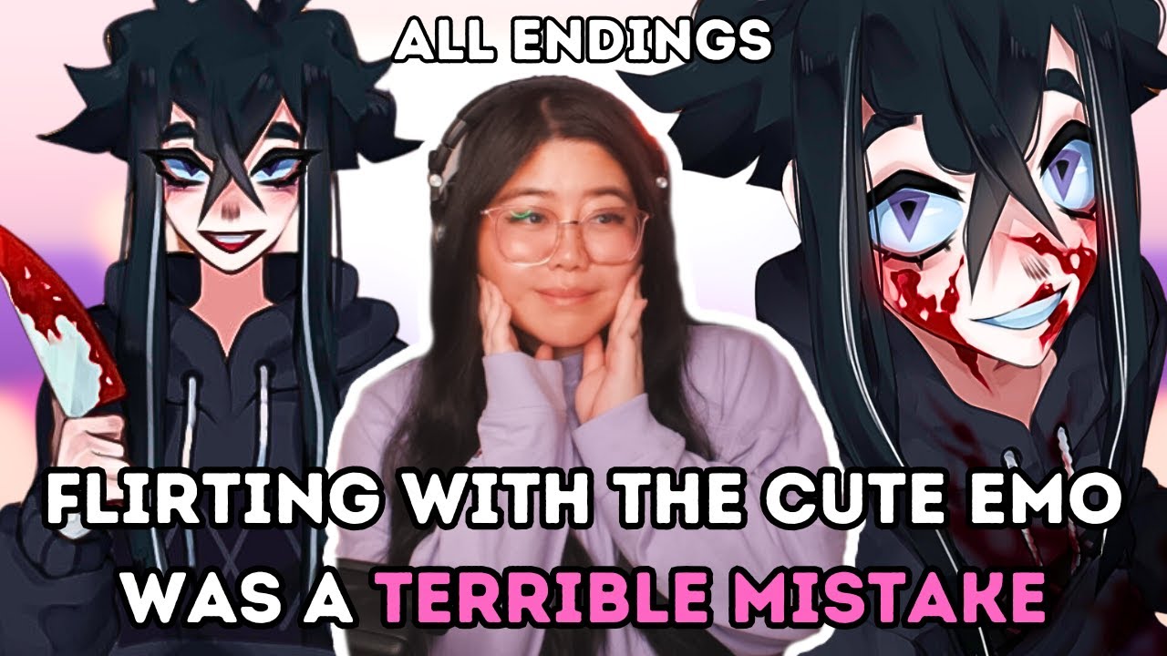 I Want To Kiss But He Keeps Stabbing Me?! | That New Diner - All Endings | Visual Novel Game
