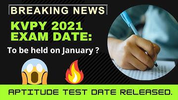 KVPY 2021 Exam Date | KVPY Exam on January 2022 ? | KVPY Latest Update... 😱