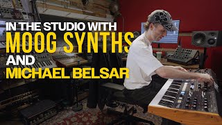 In the Studio with Moog and Michael Belsar // Making a Beat, Studio Tour and Synth Bass Sound Design
