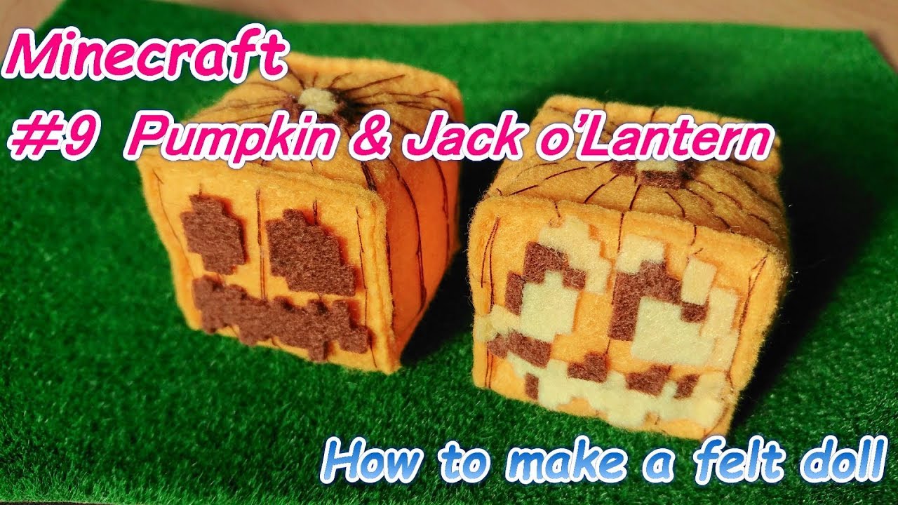 diy minecraft pumpkin jack o lantern how to make a plush toy