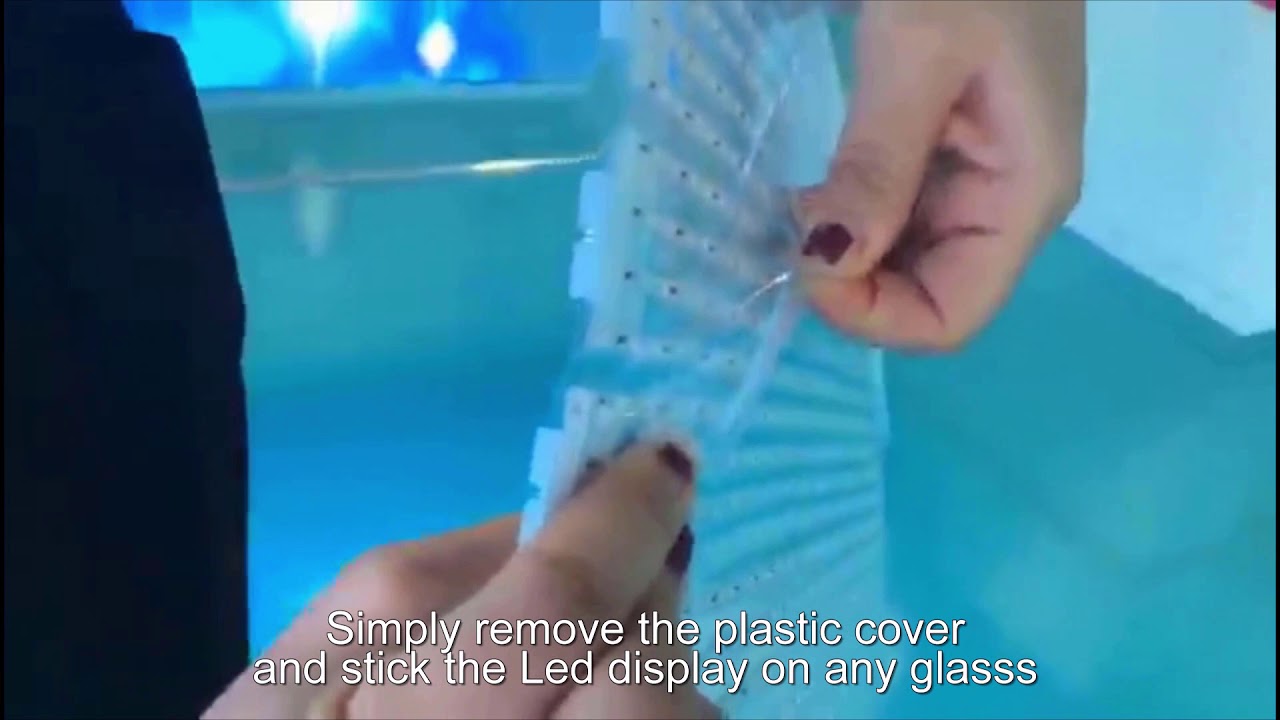 ADHESIVE GLASS LED SCREEN YouTube