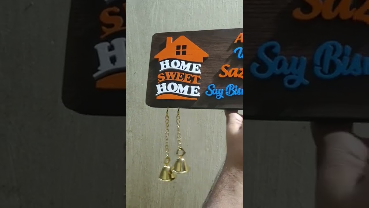 Door Nameplate Lovely Family Flat Entrance Door Name Plate🏙️🏢