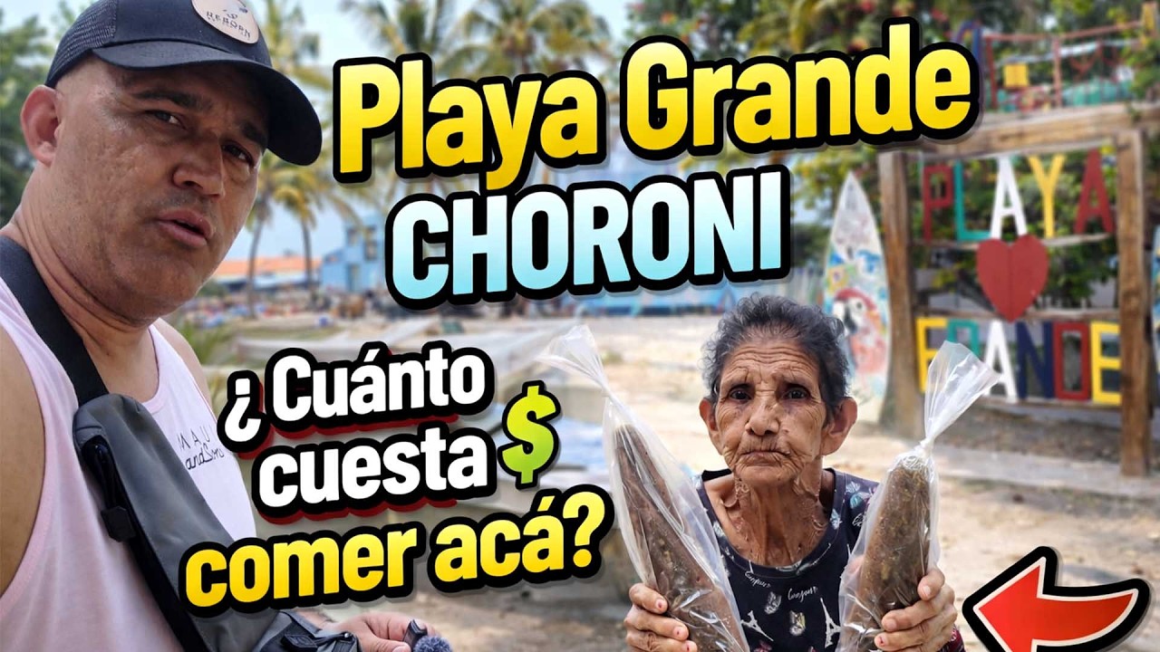 ¿CUÁNTO CUESTA COMER EN CHORONÍ? 🥥 Recorrimos Playa Grande de punta a punta (Precios 2026)