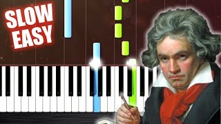 Beethoven - Ode To Joy - SLOW EASY Piano Tutorial by PlutaX Resimi
