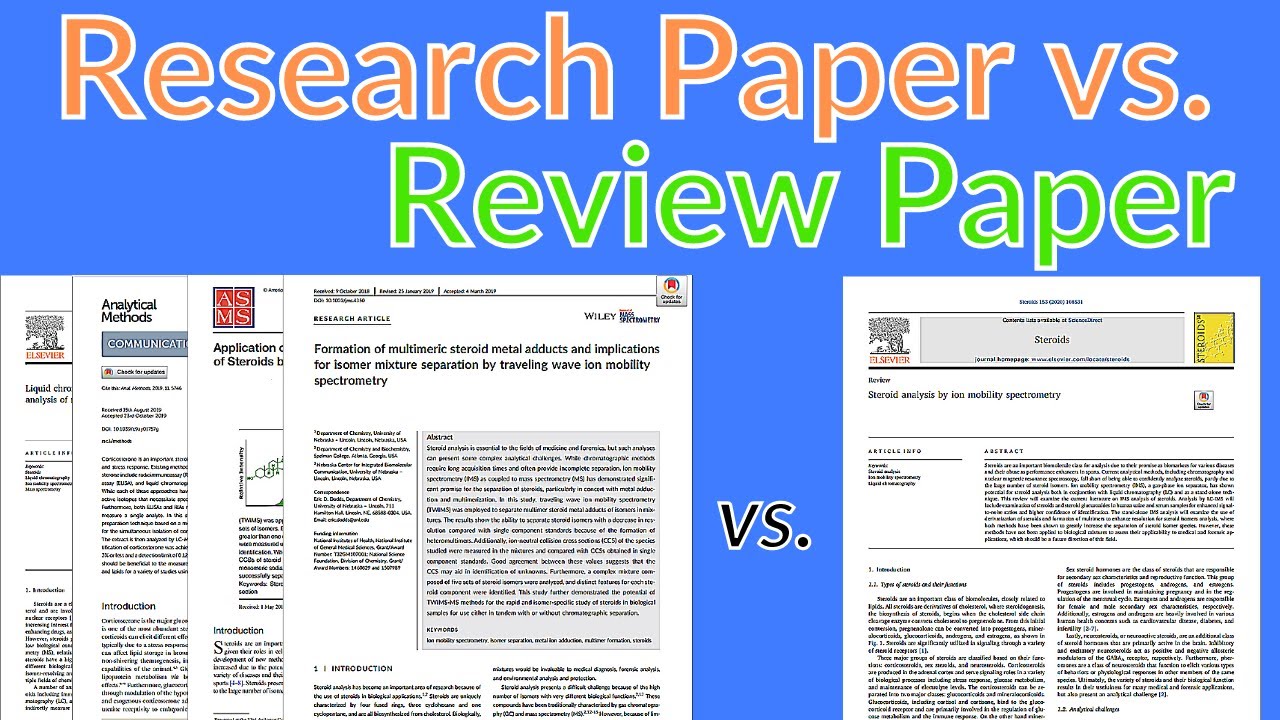 difference between research paper and review
