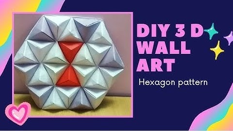 DIY 3D hexagon wall art | Wall decor for beginners | Gourisha