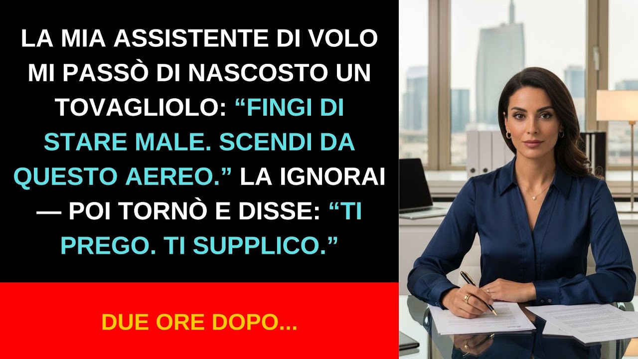 Un’assistente di volo mi sussurrò: “Devi scendere subito da questo aereo” — ma io rifiutai...