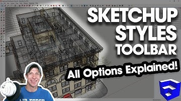 USING THE STYLES TOOLBAR IN SKETCHUP - All tools explained!