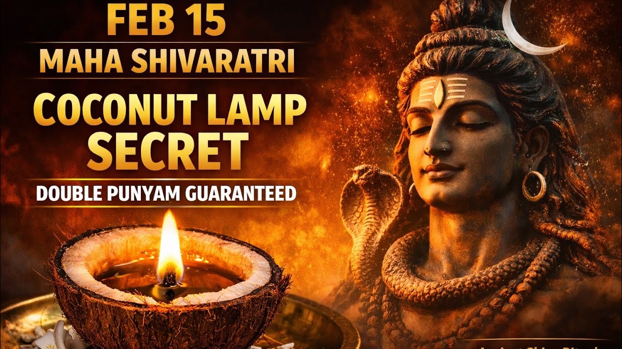 Feb 15 మహా శివరాత్రి నారికేళ దీపం రహస్యం | ఈ దీపం వెలిగిస్తే పుణ్యం రెట్టింపు 