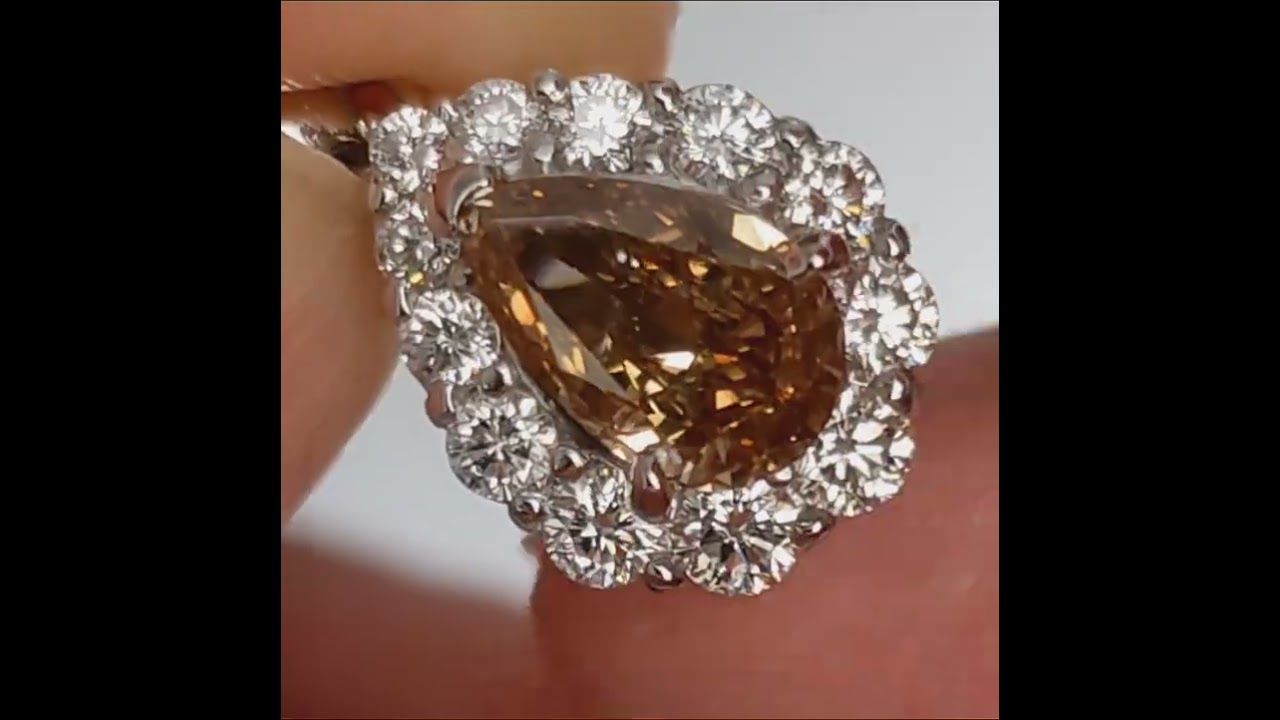 Pt900/850ブラウンダイヤネックレス ブラウンダイヤモンド 1.052ct