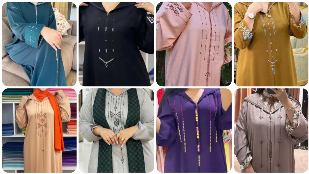 روعة واناقة الجلابة بالبرشمان موديلات عيد الفطر 2025 النخوة والأناقة البرشمان لكيبقى دارج دائما