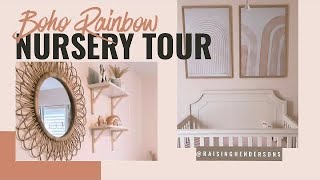 BABY GIRL NURSERY REVEAL - OFFICIAL NURSERY TOUR - NURSERY ORGANIZATION [PINK BOHO RAINBOW THEME]