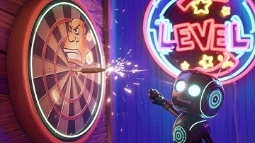 Attempting To Beat DartBot Level 8. Oh The Tension !