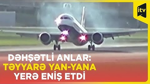 Külək təyyarəni yerə çırpdı, pilot son anda qəzanı önlədi