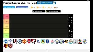 PREMIER LEAGUE CLUBS TIER LIST!