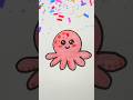 How to draw a cute octopus easy Step by step Drawing 