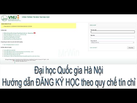 Đại học Quốc gia Hà Nội | Hướng dẫn đăng ký học theo quy chế tín chỉ