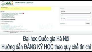 Đại học Quốc gia Hà Nội | Hướng dẫn đăng ký học theo quy chế tín chỉ screenshot 5