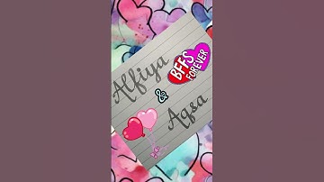 Alfiya and Aqsa name calligraphy #calligraphy #youtubeshorts #bestfriends